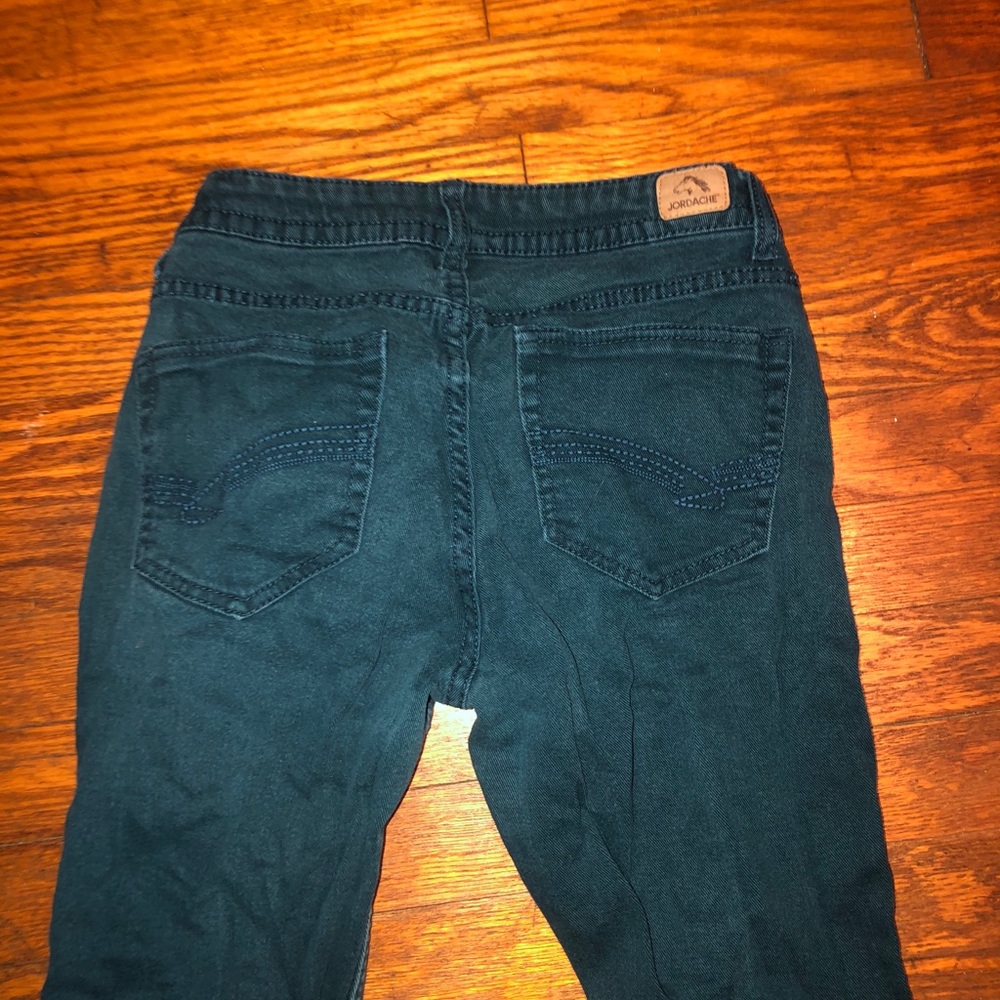 Teal jeans